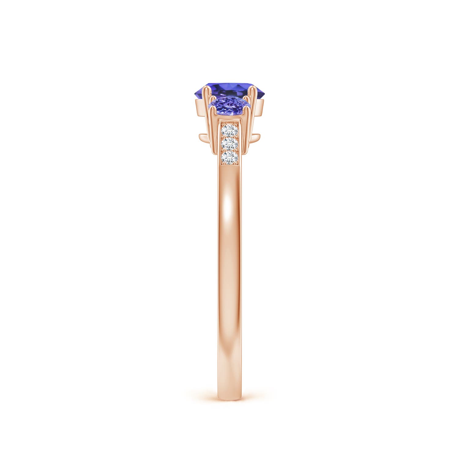 AAA - Tanzanite / 0.75 CT / 14 KT Rose Gold