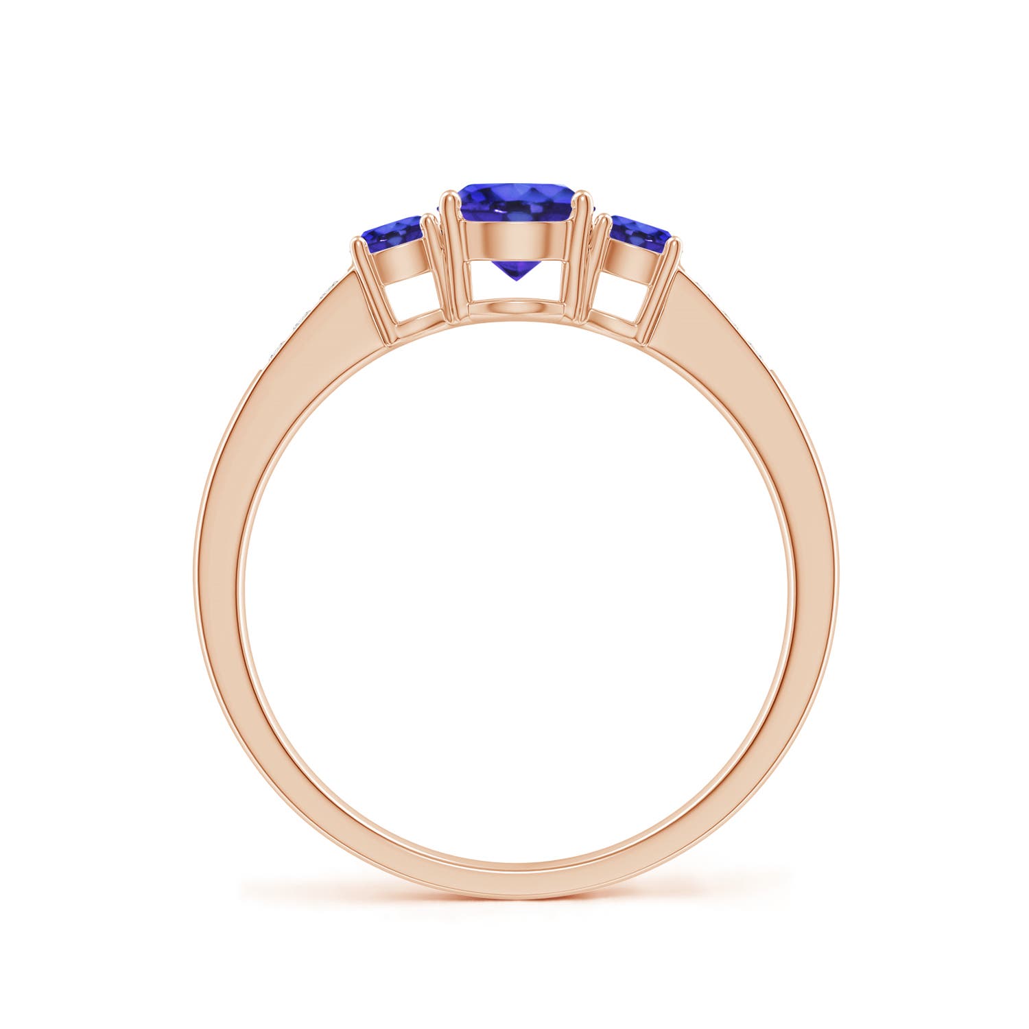 AAAA - Tanzanite / 0.75 CT / 14 KT Rose Gold