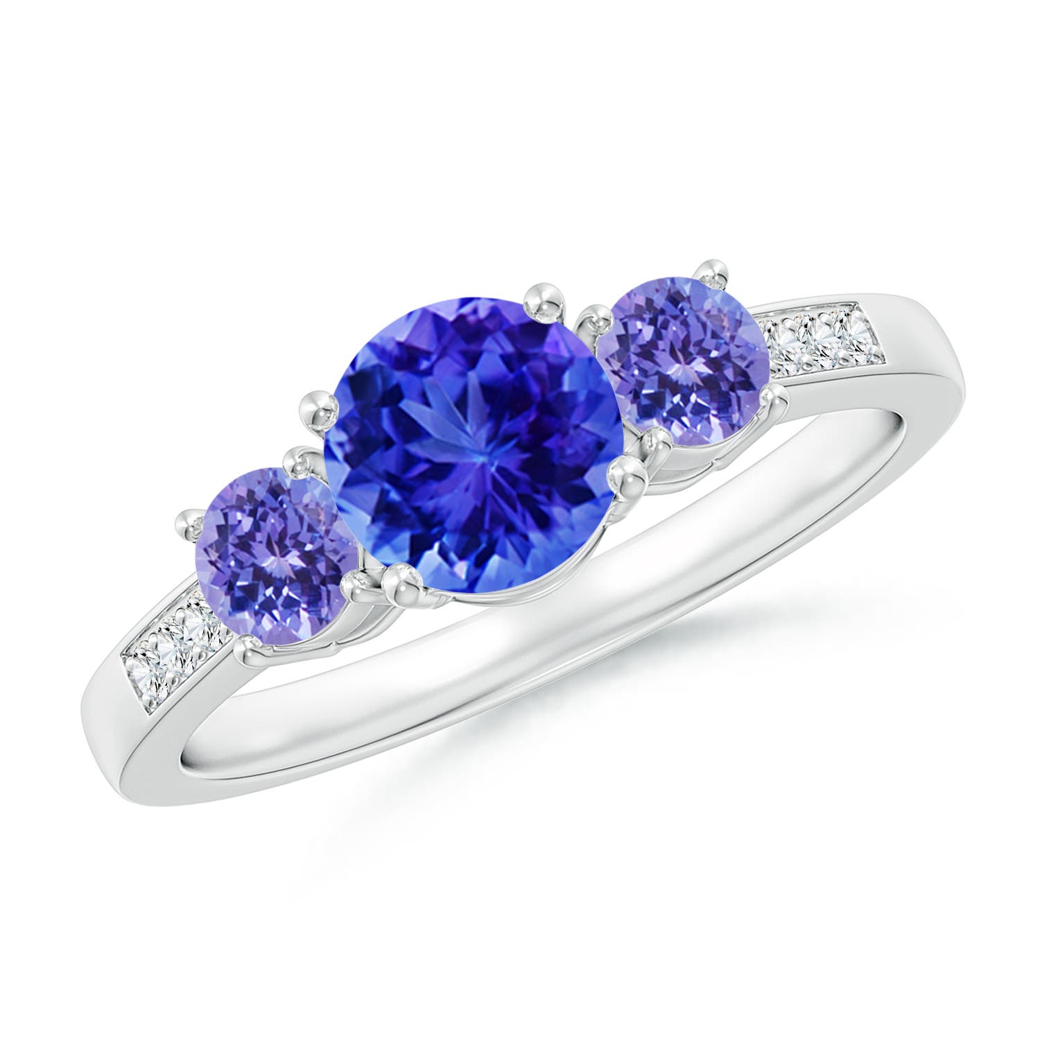 AAA - Tanzanite / 1.32 CT / 14 KT White Gold