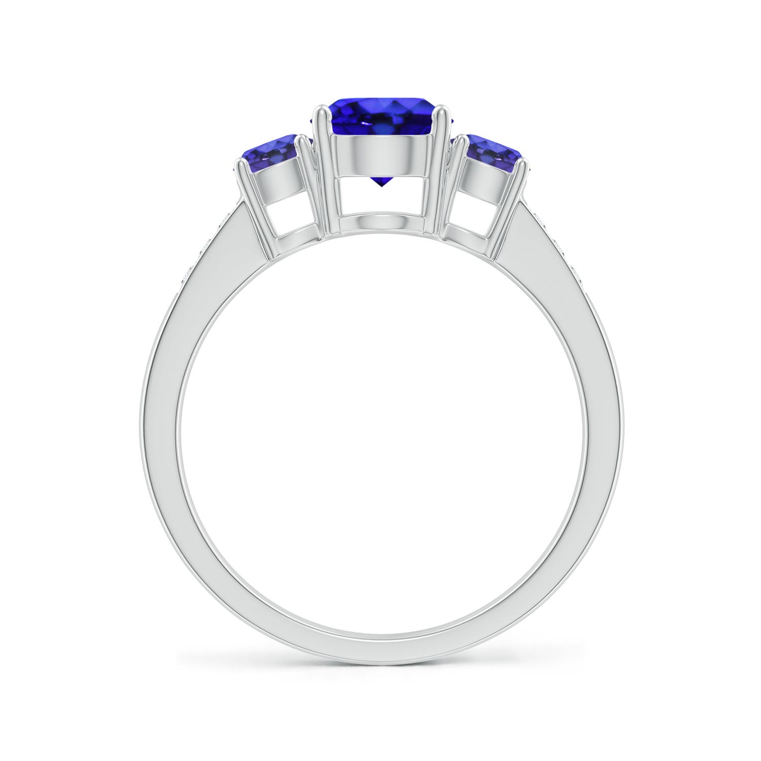 AAA - Tanzanite / 1.32 CT / 14 KT White Gold