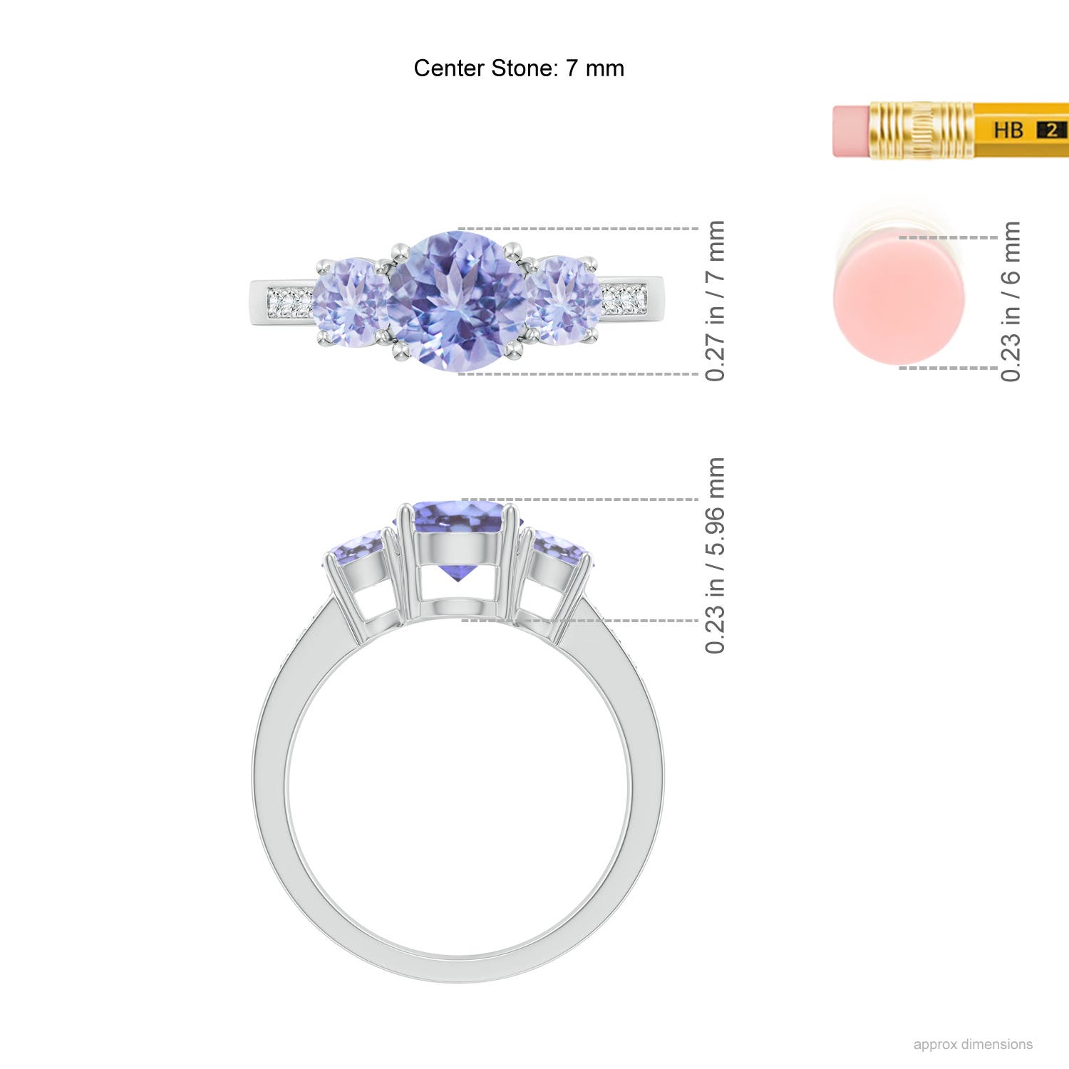 A - Tanzanite / 2.02 CT / 14 KT White Gold