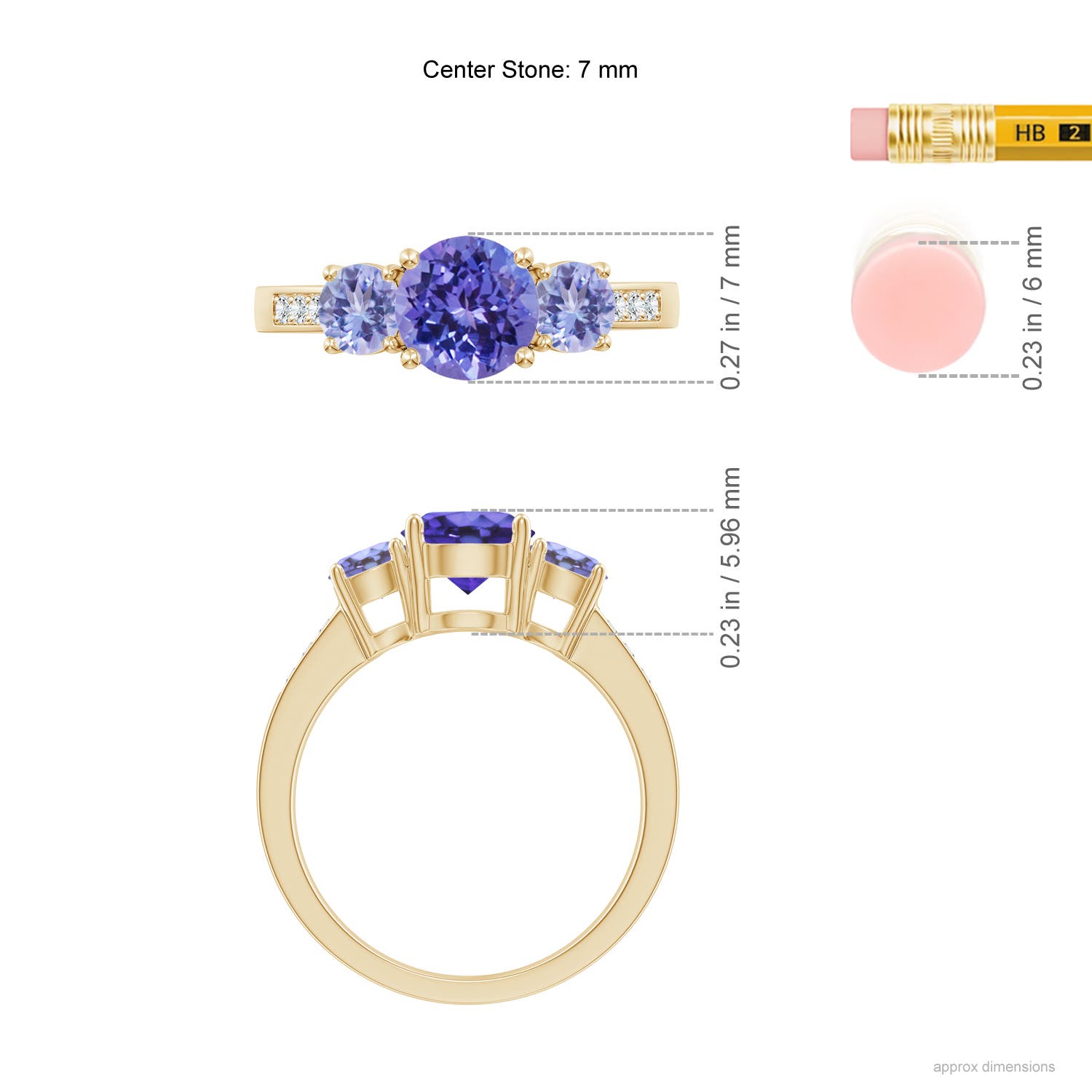 AA - Tanzanite / 2.02 CT / 14 KT Yellow Gold