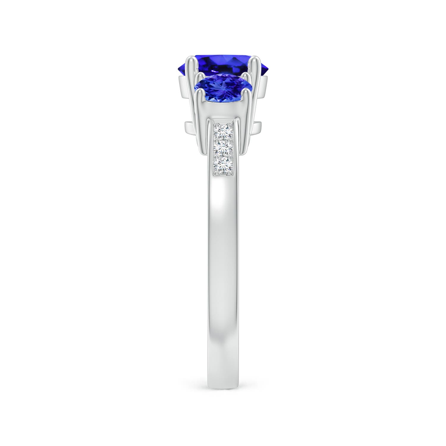 AAA - Tanzanite / 2.02 CT / 14 KT White Gold