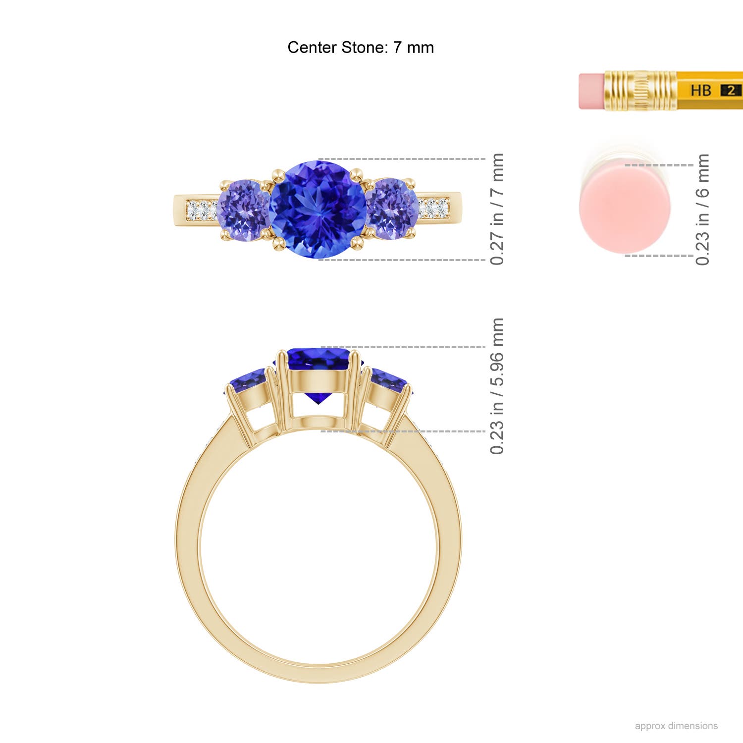 AAA - Tanzanite / 2.02 CT / 14 KT Yellow Gold