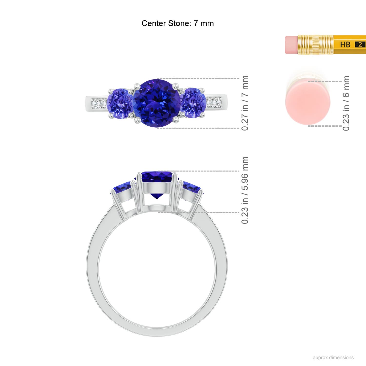 AAAA - Tanzanite / 2.02 CT / 14 KT White Gold