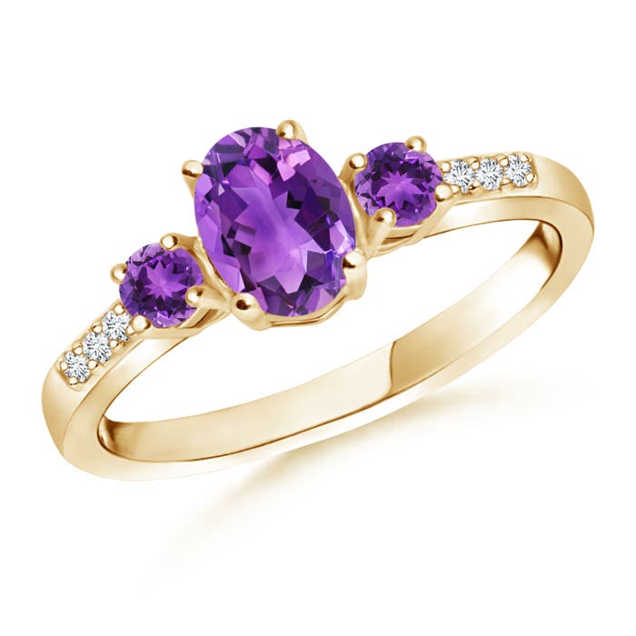 AAA - Amethyst / 0.95 CT / 14 KT Yellow Gold