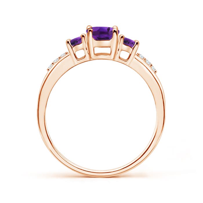 AAAA - Amethyst / 0.95 CT / 14 KT Rose Gold