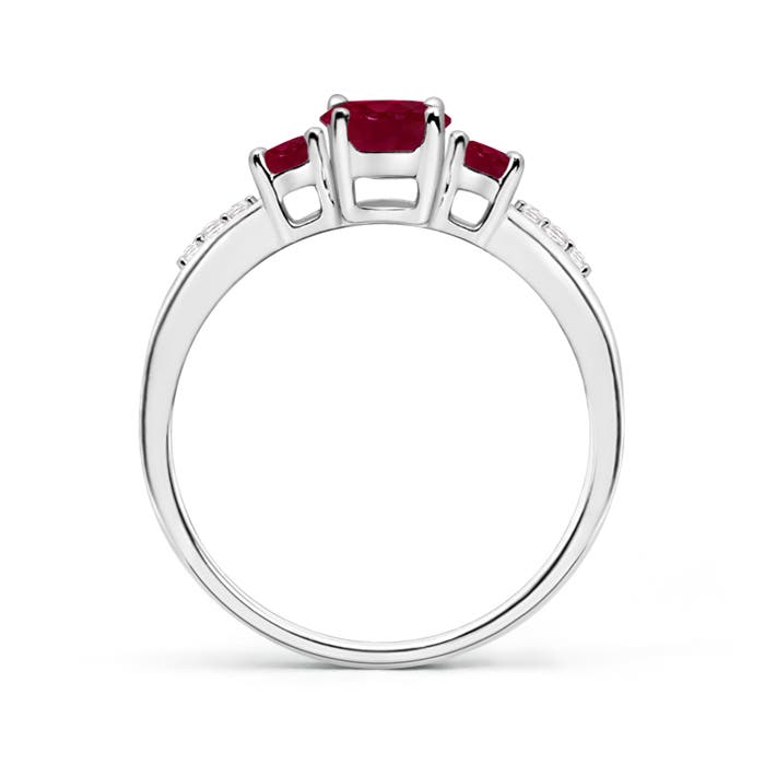 A - Ruby / 1.35 CT / 14 KT White Gold