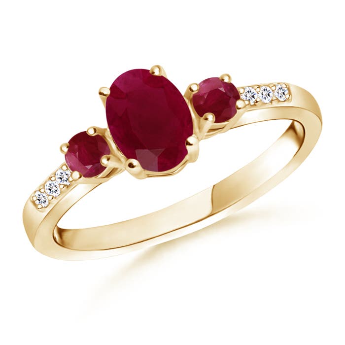 A - Ruby / 1.35 CT / 14 KT Yellow Gold