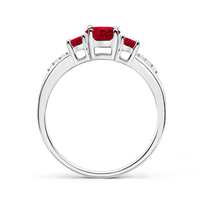 AAA - Ruby / 1.35 CT / 14 KT White Gold