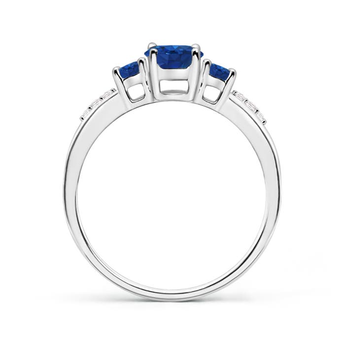 AAA - Blue Sapphire / 1.18 CT / 14 KT White Gold