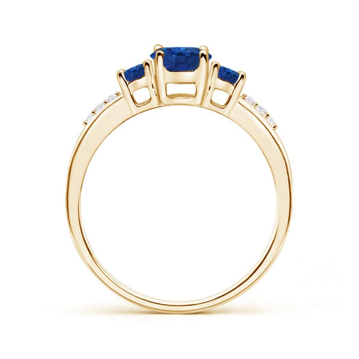 AAA - Blue Sapphire / 1.18 CT / 14 KT Yellow Gold