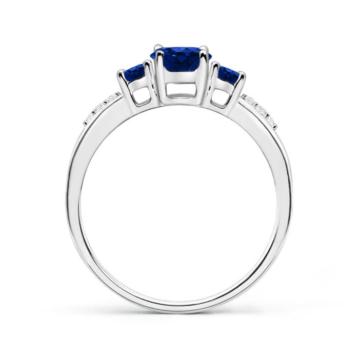 AAAA - Blue Sapphire / 1.18 CT / 14 KT White Gold