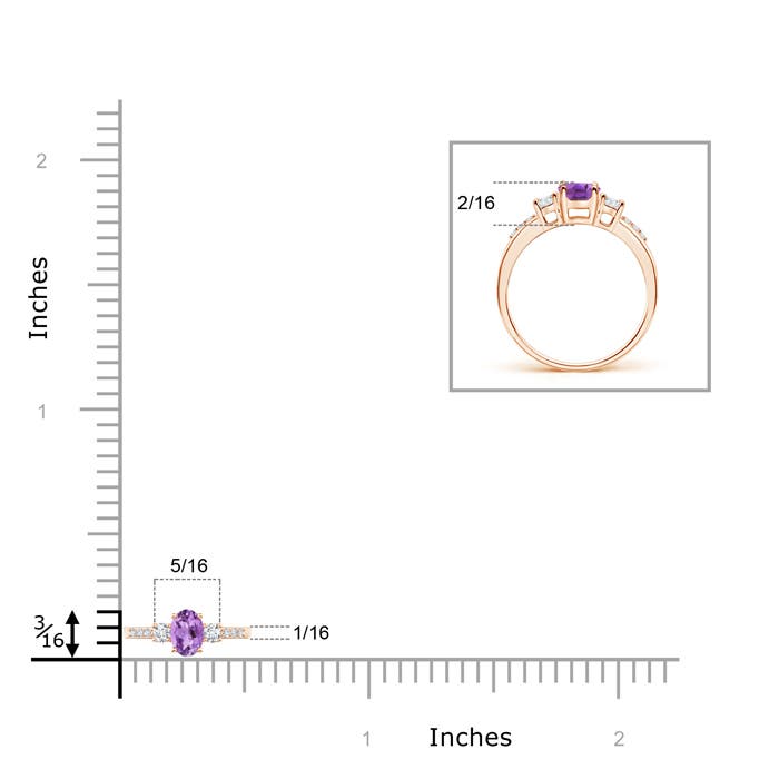 A - Amethyst / 0.3 CT / 14 KT Rose Gold