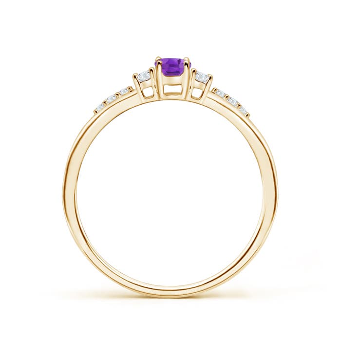 AA - Amethyst / 0.3 CT / 14 KT Yellow Gold