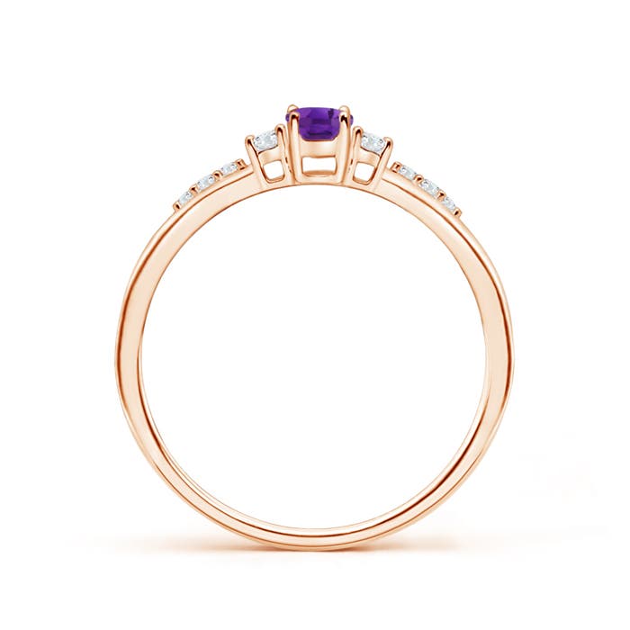 AAA - Amethyst / 0.3 CT / 14 KT Rose Gold