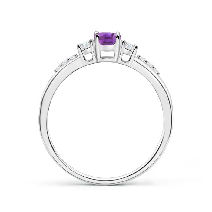 A - Amethyst / 0.57 CT / 14 KT White Gold