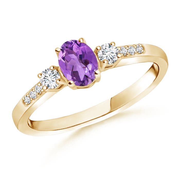 AA - Amethyst / 0.57 CT / 14 KT Yellow Gold