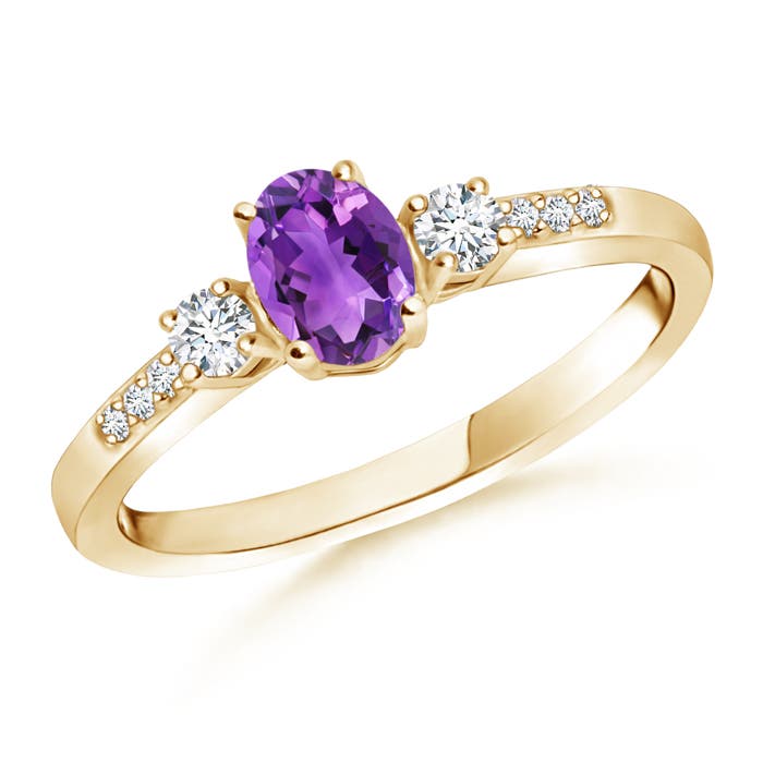 AAA - Amethyst / 0.57 CT / 14 KT Yellow Gold