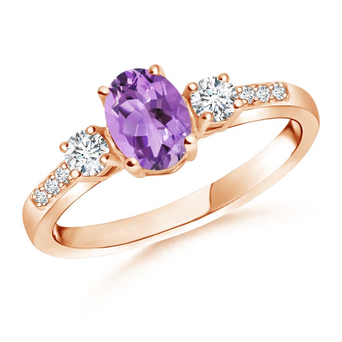 A - Amethyst / 0.96 CT / 14 KT Rose Gold