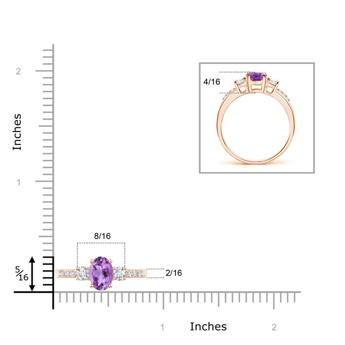 A - Amethyst / 0.96 CT / 14 KT Rose Gold