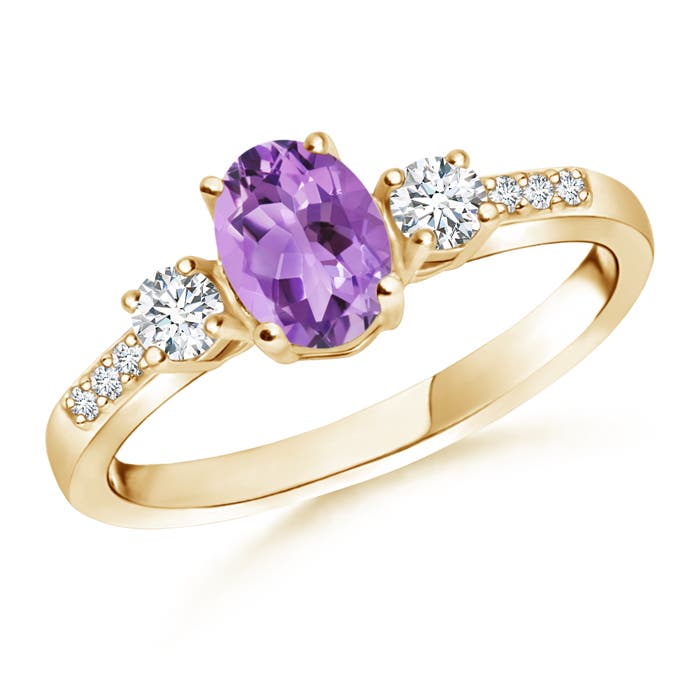 A - Amethyst / 0.96 CT / 14 KT Yellow Gold