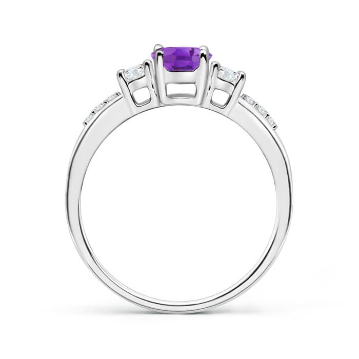 AA - Amethyst / 0.96 CT / 14 KT White Gold