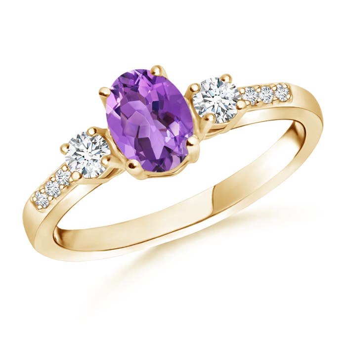 AA - Amethyst / 0.96 CT / 14 KT Yellow Gold