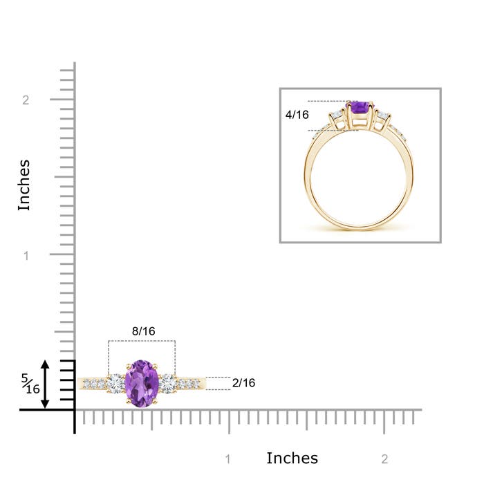 AA - Amethyst / 0.96 CT / 14 KT Yellow Gold