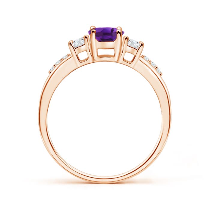 AAAA - Amethyst / 0.96 CT / 14 KT Rose Gold