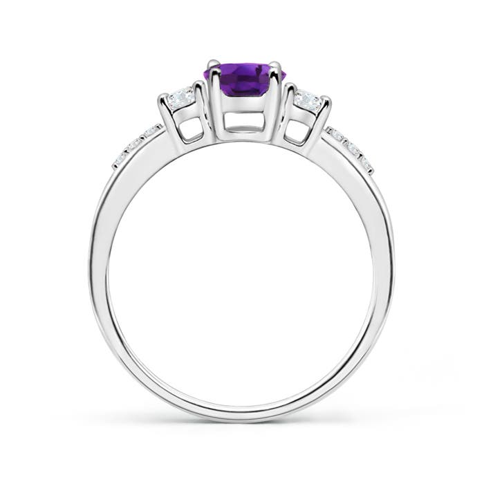 AAAA - Amethyst / 0.96 CT / 14 KT White Gold