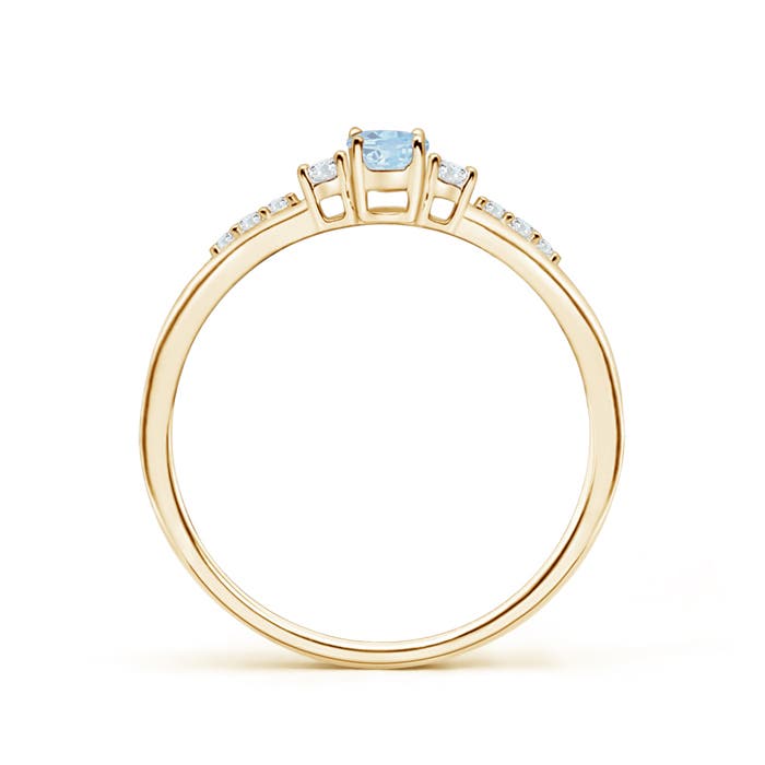 A - Aquamarine / 0.3 CT / 14 KT Yellow Gold