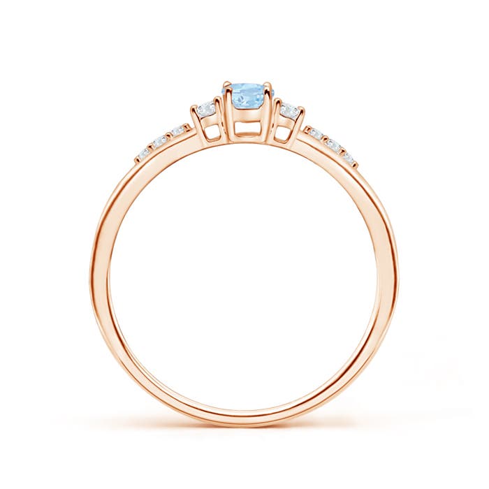 AA - Aquamarine / 0.3 CT / 14 KT Rose Gold