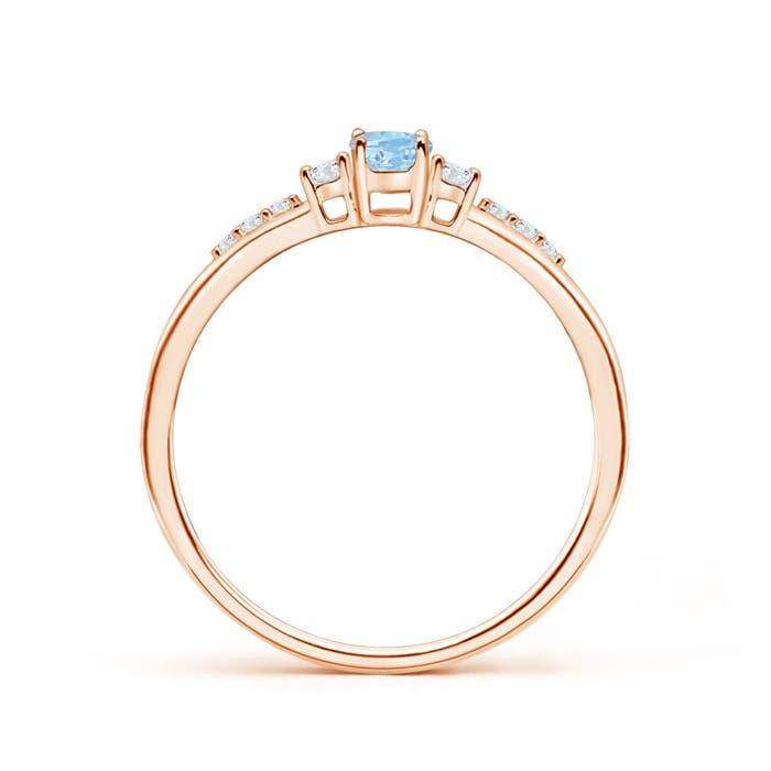 AAA - Aquamarine / 0.3 CT / 14 KT Rose Gold