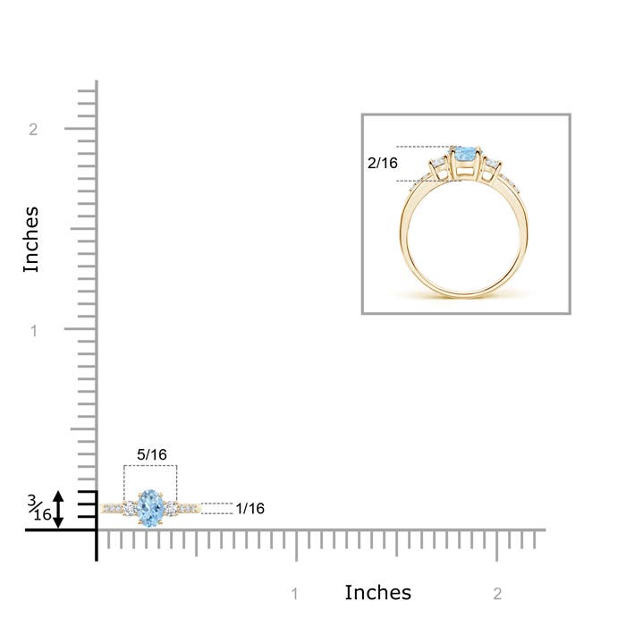 AAA - Aquamarine / 0.3 CT / 14 KT Yellow Gold