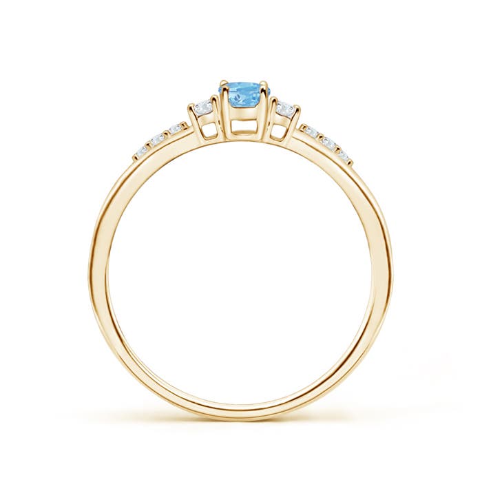 AAAA - Aquamarine / 0.3 CT / 14 KT Yellow Gold