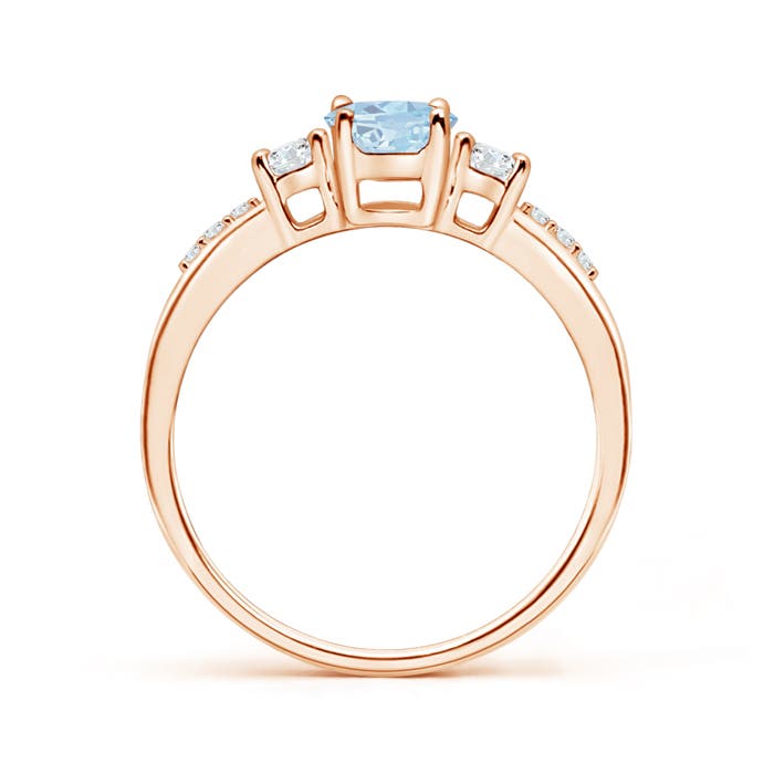 A - Aquamarine / 0.86 CT / 14 KT Rose Gold