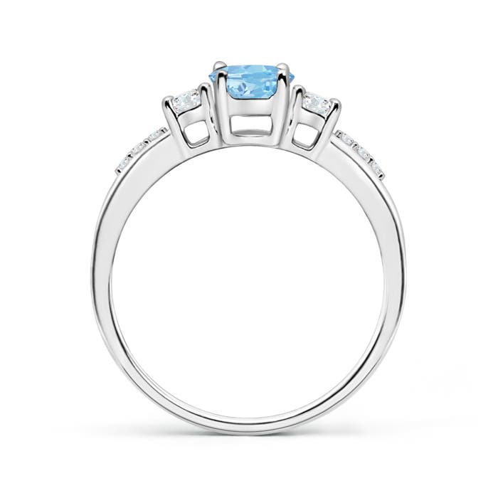 AAAA - Aquamarine / 0.86 CT / 14 KT White Gold