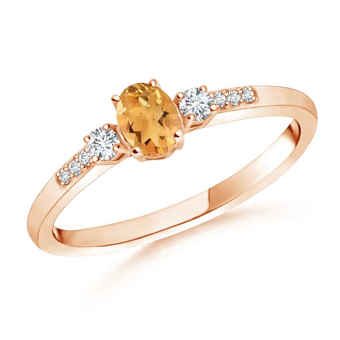 A - Citrine / 0.31 CT / 14 KT Rose Gold