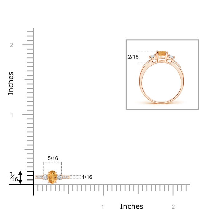 A - Citrine / 0.31 CT / 14 KT Rose Gold