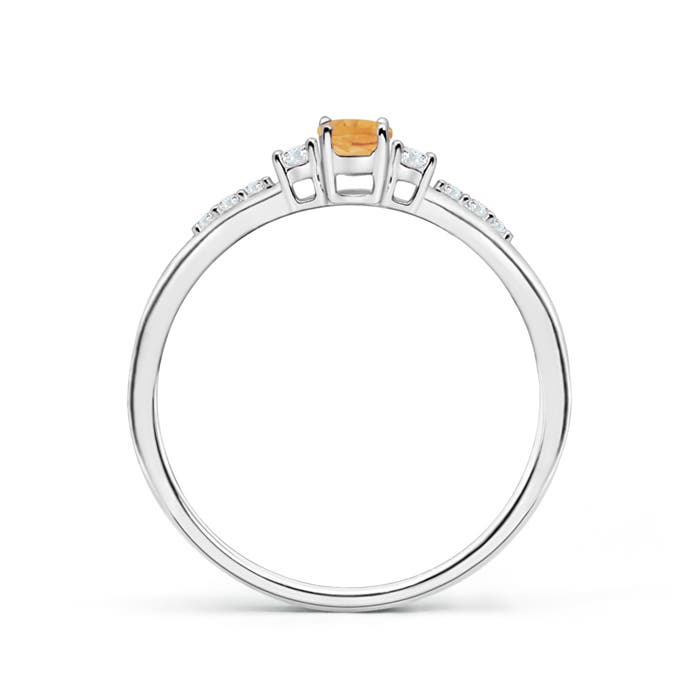 A - Citrine / 0.31 CT / 14 KT White Gold