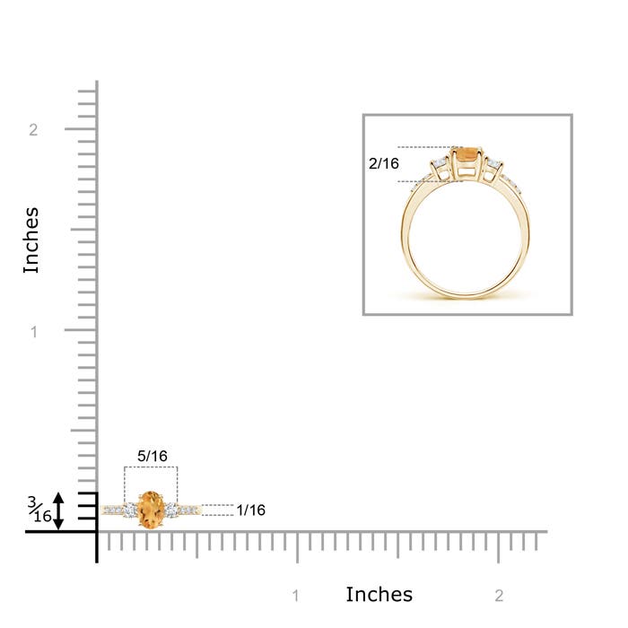 A - Citrine / 0.31 CT / 14 KT Yellow Gold