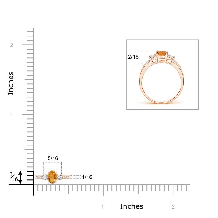 AA - Citrine / 0.31 CT / 14 KT Rose Gold