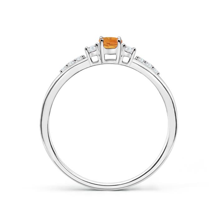 AA - Citrine / 0.31 CT / 14 KT White Gold