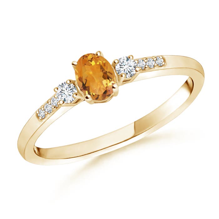 AA - Citrine / 0.31 CT / 14 KT Yellow Gold