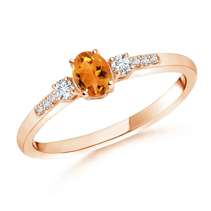 AAA - Citrine / 0.31 CT / 14 KT Rose Gold