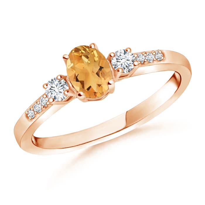 A - Citrine / 0.57 CT / 14 KT Rose Gold