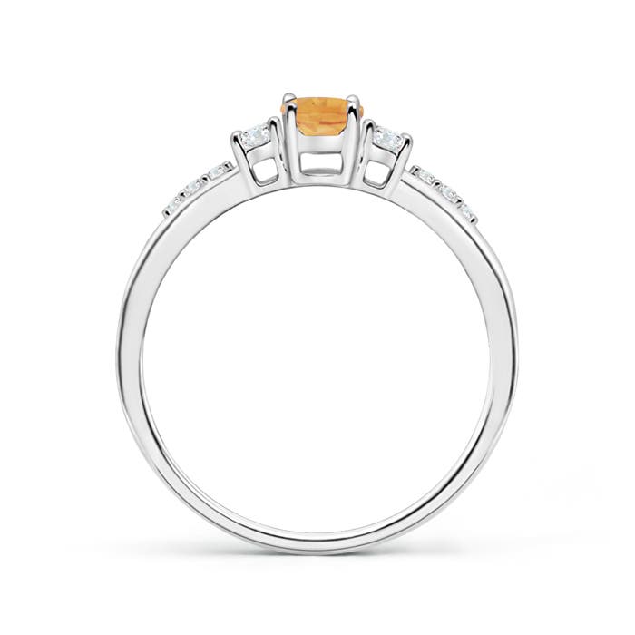 A - Citrine / 0.57 CT / 14 KT White Gold