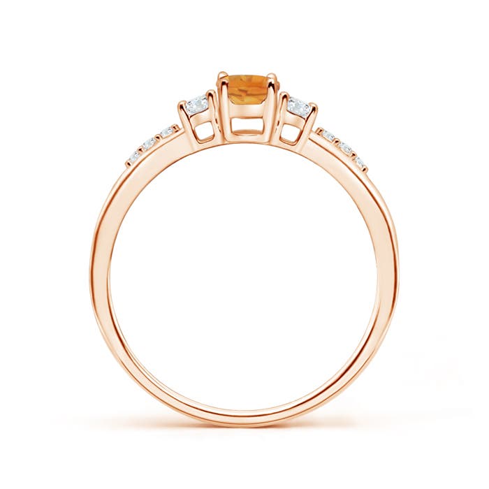 AA - Citrine / 0.57 CT / 14 KT Rose Gold