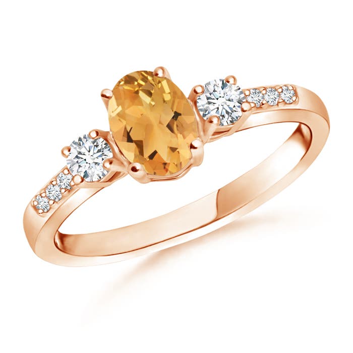 A - Citrine / 1.01 CT / 14 KT Rose Gold